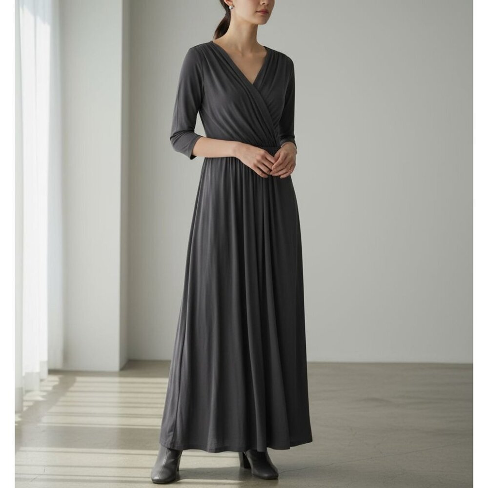 Boden Midi Dress With 3/4 Sleeves & Side Zip Closure Y2K Size 4R